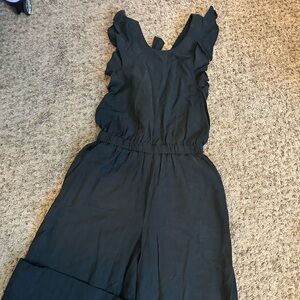 Ulla Johnson Black Sleeveless Jumpsuit with Flowy Wide Legs